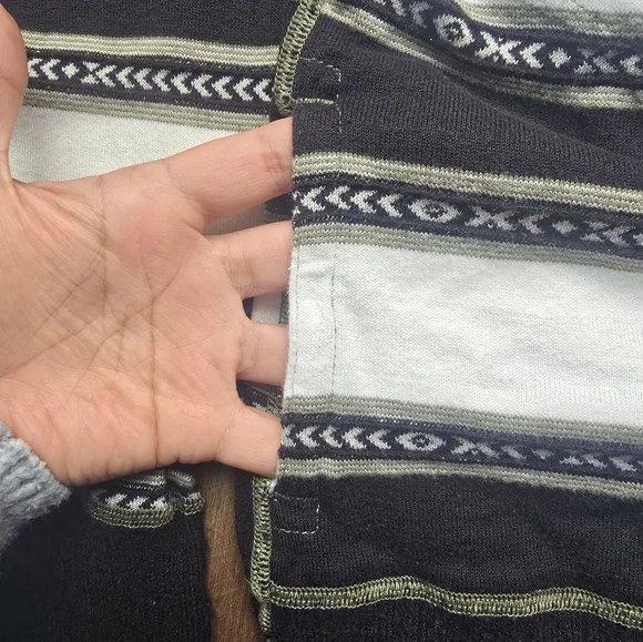 Free People Black and White Striped Cowl Neck Sweater - Picture 6 of 11